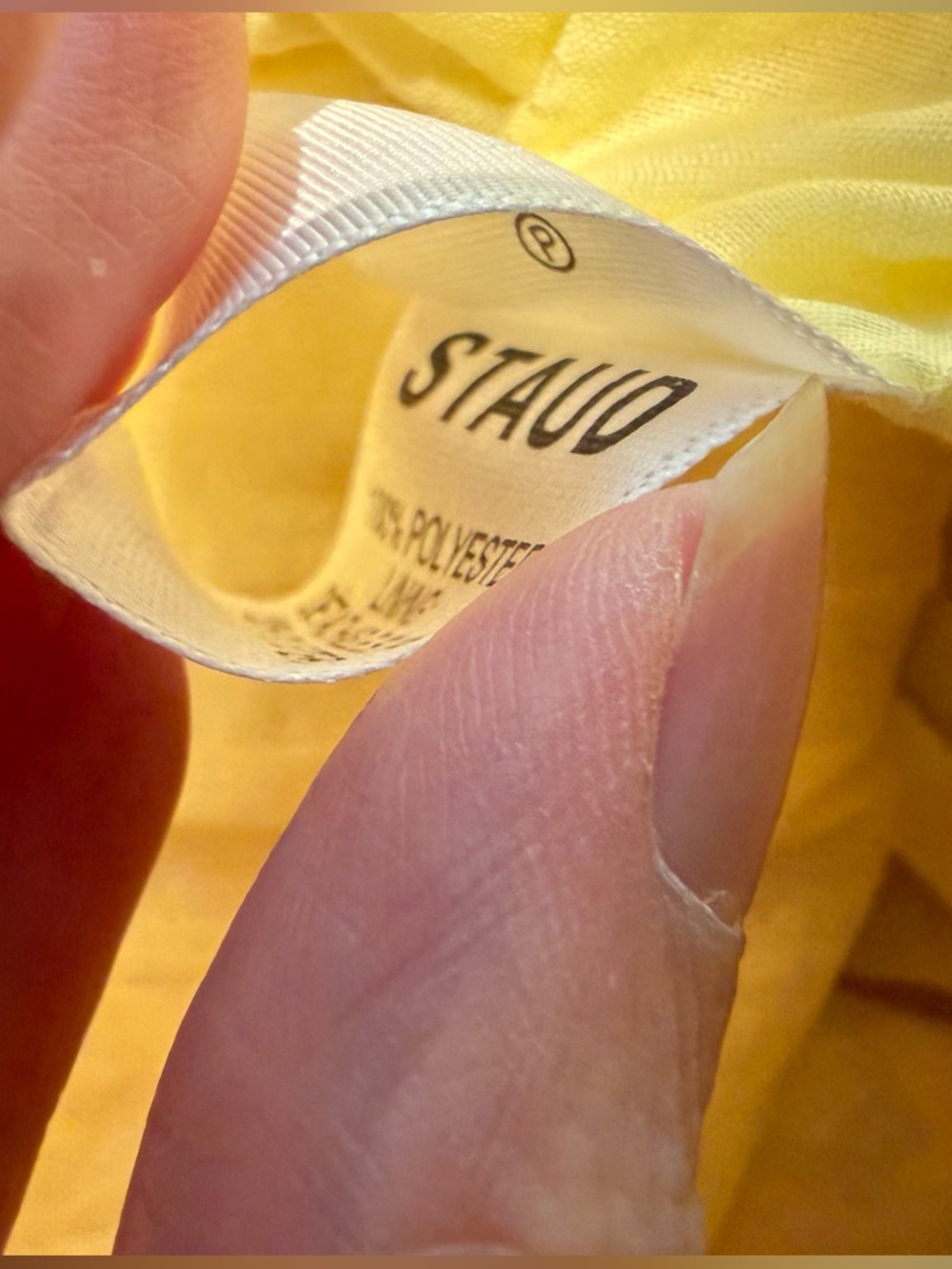 STAUD Pale Yellow Halter Backless Short Romper - Picture 10 of 12